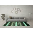 thumbnail image 3 of Ahgly Company Indoor Rectangle Abstract Turquoise Blue Modern Area Rugs, 8' x 12', 3 of 4
