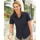 thumbnail image 2 of Russell Collection- Camisa de manga corta de popelín y poliéster/algodón de fácil cuidado para mujer (Negro), 2 of 4