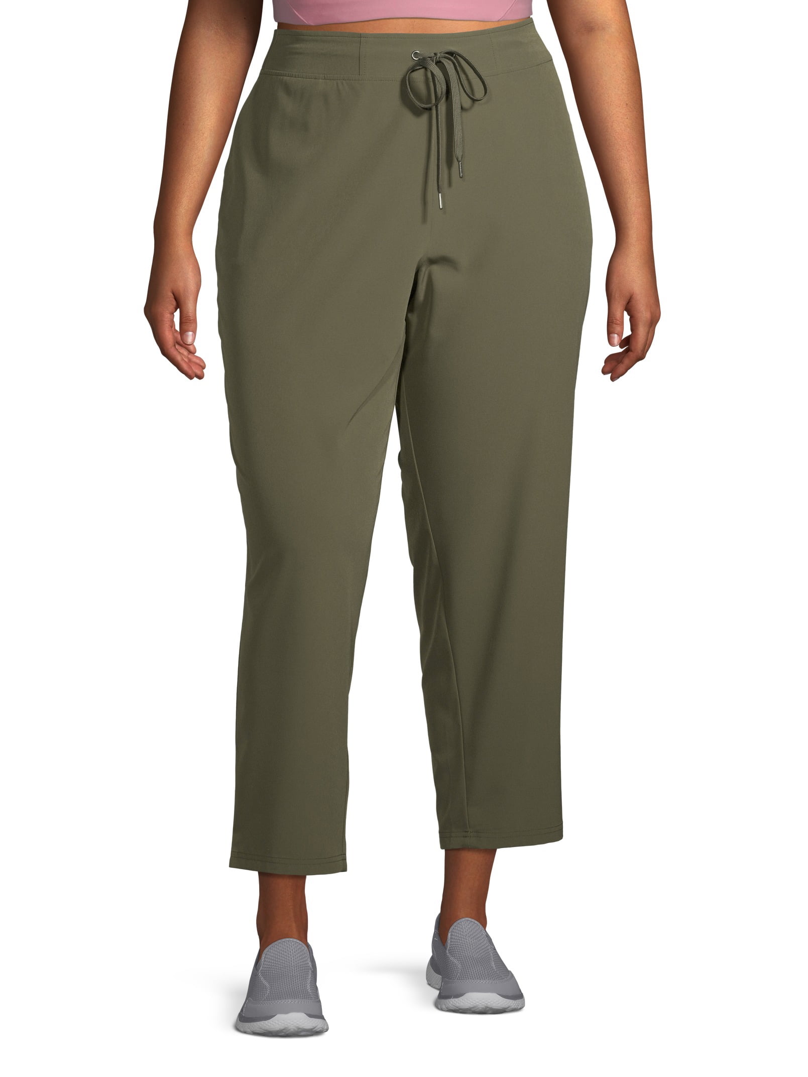 Avia Women's Plus Size Active Lightweight Woven Commuter Pant