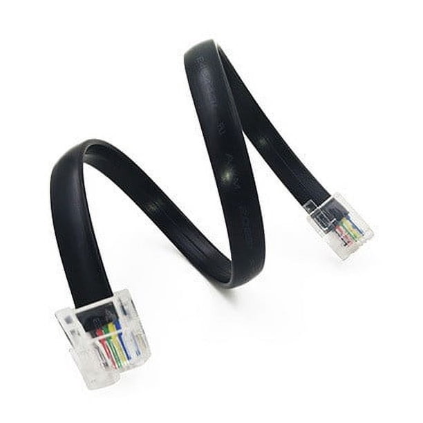 Cable telefónico Crystal Head de 6 núcleos con hebilla derecha NXT de 35 cm y 50 cm compatible con cable de línea de datos EV3