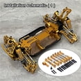 thumbnail image 3 of Metal Servo Arm Linkage Adjustable Link Rod Car Tie Rods Crawler Toy Truck Kit Upgrade Part Replacement for WLtoys 144010 144001 Gold, 3 of 7