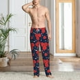 thumbnail image 4 of Salouo Rose Flower Print Pajama Pants for Men, Lounge Pants Elastic Waistband Casual Men's sleepwear Loungewear Sleep Pajama Pant -X-Large, 4 of 7