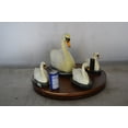 thumbnail image 3 of Nifao Set of White Swans each on Mable Base bronze statue – Home Decor Sculpture, 9"L x 18"W x 15"H, 3 of 11