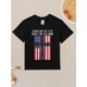 thumbnail image 2 of Stand Flag Kneel Cross God Jesus America US Christian Gift Funny Aesthetic Graphic Kid TShirt Casual Kid T Shirts Trendy Cool Tops Tees for Kid, 2 of 6