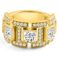 thumbnail image 4 of Pompeii 3.75Ct Princess Cut Diamond Men's Wedding Ring Band Gold Lab Grown 14k, 4 of 4
