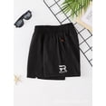 thumbnail image 5 of Bovxnpu Boys Casual Athletic Shorts Kids Solid Elastic Ice Silk Elastic Waist Summer Sports Shorts, 5 of 6