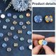 thumbnail image 4 of 80 piezas de mosaicos de 14 mm, cabujones semicirculares con parte trasera plana, cabujones de cúpula de vidrio con estampado de mosaico colorido, suministros para mosaicos con patrón de flores., 4 of 9