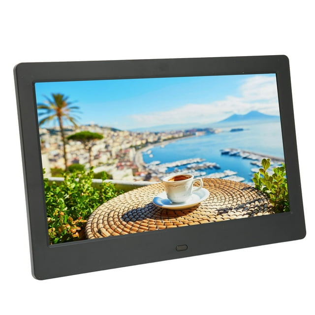 Accessoire Cadre Photo Numérique HD 10,1 Pouces 1024x600 Écran LCD Cadre Photo Électronique Intelligent avec Télécommande