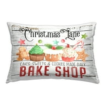 Stupell Industries Christmas Lane Bake Shop Decorative Printed Throw Pillow, 14 x 20