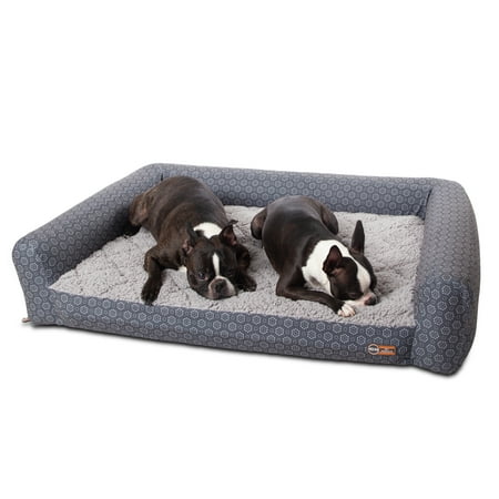 UPC: 0655199636655 | K&H Pet Products Air Sofa Bed Gray/Geo Flower Medium 27 X 36 Inches