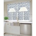 thumbnail image 4 of Blue Christmas Kitchen Curtains Swag Valance and Tier Curtains Set 36 Inch Length, Xmas Snowflake Snowman Rod Pocket Drape Panels Pair Swag Curtains for Bathroom/Cafe/Window, 4 of 6