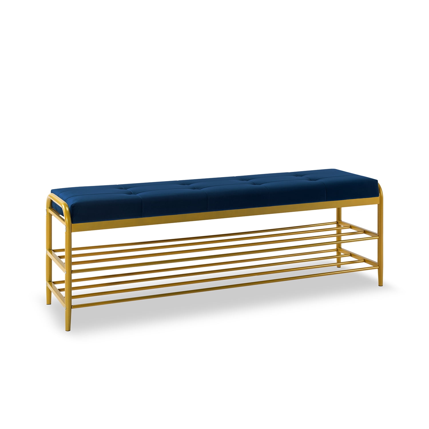 Kadyn Shoe Storage Bench, Coat Rack Shoe Bench with 2 Shelves, Large Shoe Rack Bench for Entryway, Navy Blue Kadyn Shoe Storage Bench, Coat Rack Shoe Bench with 2 Shelves, Large Shoe Rack Bench for Entryway, Navy Blue