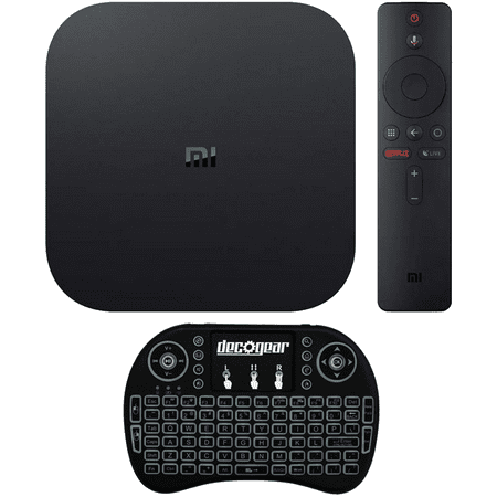 Xiaomi Mi Box S 4K Android TV Streaming Media Player with Deco Gear Wireless Keyboard