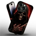 thumbnail image 3 of Punmada Compatible with iPhone 14 Pro Max Glossy Case For Girl Boy Full Body Protective Hard Shell Esthetics Pattern Cool Red Skull, 3 of 7