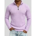 thumbnail image 5 of Lpmadey Men's Quarter Zip Pullover Sweater Lightweight Mock Neck Sweatshirts Waffle Knit Long Sleeve Golf Shirts, 5 of 6