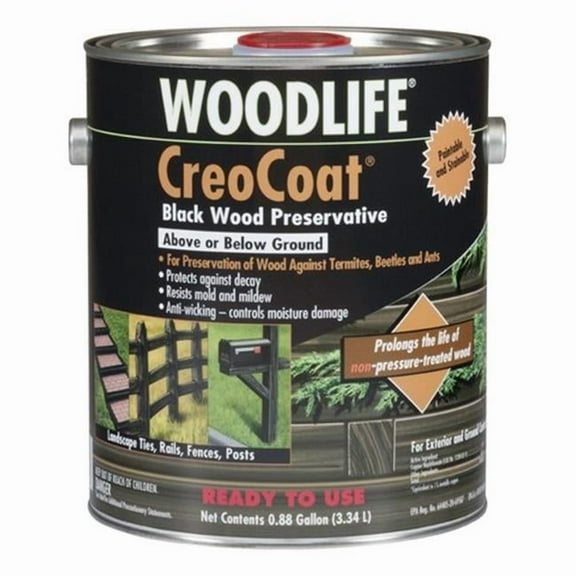 Woodlife 14436A 1 Gallon Black Creo Coat Wood Preservative - pack of 4