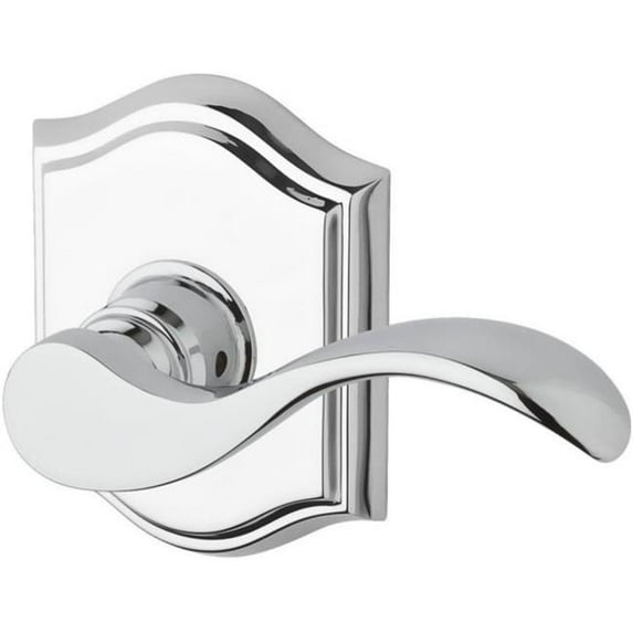 Baldwin FD.CUR.TAR.260 Full Dummy Curve Lever & Traditional Arch Rose, Bright Chrome