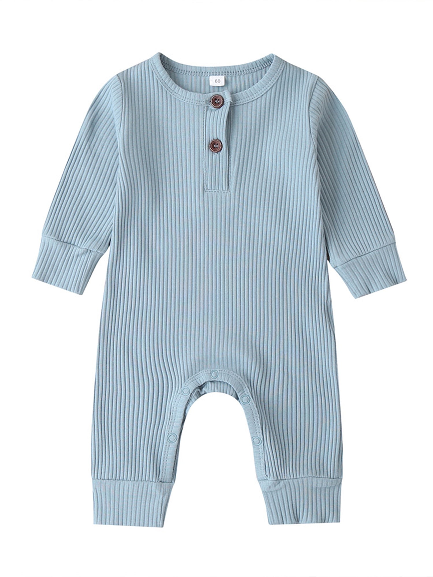 Newborn Baby Boys Girls Long Sleeve Knitted Romper Jumpsuit One-Pieces Clothes 