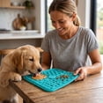 thumbnail image 5 of Lick Mat for Dogs Silicone Dog Mat 6 Inch Dog Slow Feeder Waterproof Dog Mat Dog Relaxation Relief Non Slip Pet Feeding Accessory Green, 1 Pack, 5 of 7