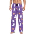 thumbnail image 7 of FORMRS Mens Pajama Pants with Pockets Sleepwear Lounge Bottoms Sizes S-2XL, Halloween Purple Ghosts, 7 of 7