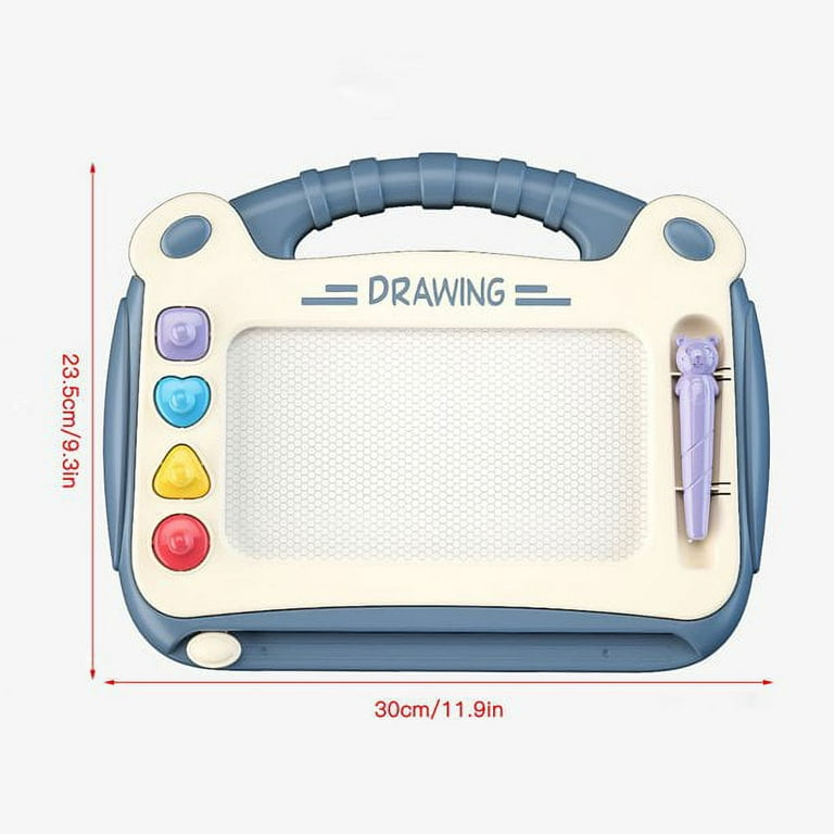 Fun Little Toys 2 Magnetic Drawing Board, Doodle Drawing Board for Toddlers, Toddler Learning Toys for Writing, Sketching, Travel Toys for Kids