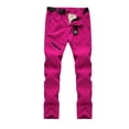 thumbnail image 3 of Pantalones de senderismo desmontables con forro polar para exteriores para hombres y mujeres, pantalones de esquí cálidos de lana de cordero gruesa impermeables para invierno, 3 of 6