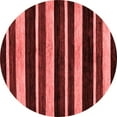 thumbnail image 1 of Ahgly Company Machine Washable Indoor Round Abstract Red Modern Area Rugs, 6' Round, 1 of 4