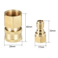 thumbnail image 3 of Uxcell M14x1.5 & M22 Female Thread Brass Quick Connect Kit 2 Sets, 3 of 7