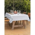 thumbnail image 2 of Outdoor Tablecloth with Umbrella Hole and Zipper, Blue Flower Rectangle Table Cloth 60x102 Inch Waterproof Tablecloth, Spring Modern Minimalist Country Floral Plant Picnic Table Cover for Patio, 2 of 7