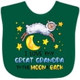 thumbnail image 3 of Inktastic I Love My Great Grandpa to the Moon and Back Cute Sheep Boys or Girls Baby Bib, 3 of 4