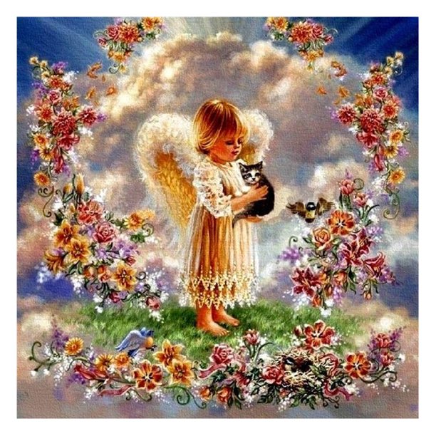 Cuadros Decorativos 5D bricolaje completo taladro diamante pintura ángel bebé Cruz puntada mosaico Kit artesanía JShteea Nuevos Originales