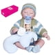 thumbnail image 1 of Decdeal - Muñeca Reborn de 19 pulgadas, 48 cm, muñecas realistas para dormir, vinilo de silicona y c Decdeal Muñeca renacida, 1 of 7
