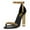 Black, variant on FSJ Women Ornamental Chains Open Almond Toe Sandals Ankle Strap Metal Block High Heels Shiny Party Date Night Club Shoes Size 8 Red