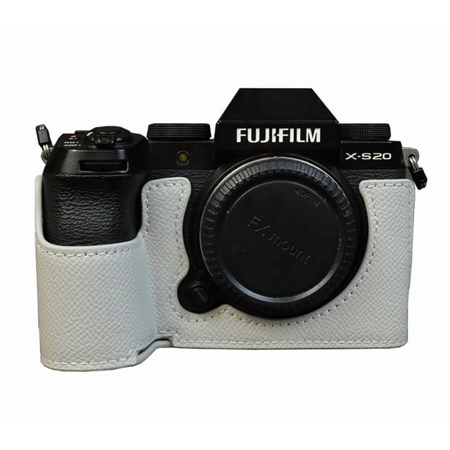 GadgetCom Camera Half Case Compatible with FUJIFILM X-S20 XS20 , Anti-Slip PU Leather Shell Protective Cover
