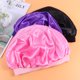 thumbnail image 4 of 3 gorras de dormir para niños, gorros elásticos para dormir, gorros de protección para el cabello, sombrero de borde ancho para viajes a casa (púrpura, negro, rosa), 4 of 5