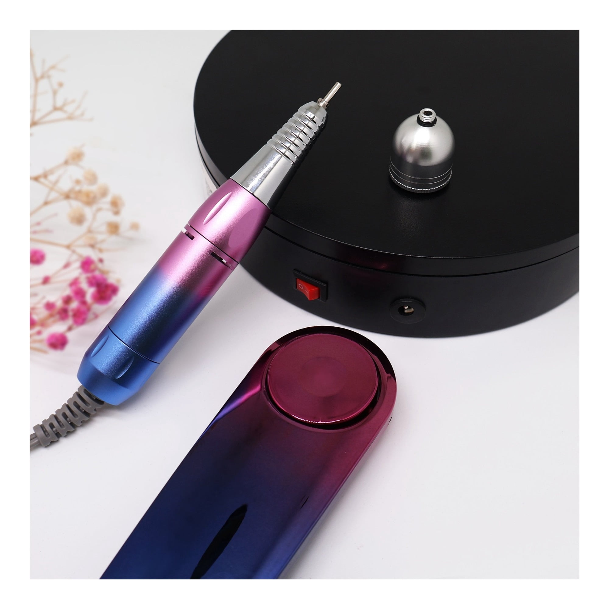 Portable Nail Drill Professional 35000 RPM, Rechargeable Electric Nail File Machine E File For Acrylic Nails Gel Polishing Removing, Cordless Efile With Bits Kit For Manicure Salon Home