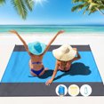thumbnail image 1 of LJNYFDC Foldable Outdoor Blanket Outdoor Picnic Blanket with Stake Carabiner Drawstring Waterproof Sandproof Foldable Machine Washable Camping Rectangle Blanket, 1 of 7