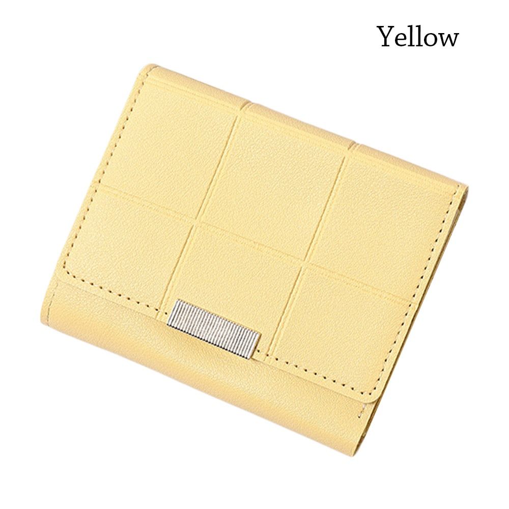 Lady Portable Threefold Women Card Holder Coins Purses PU Leather