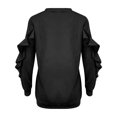 thumbnail image 3 of Vedolay Long Sleeve Tops Women Half Zip Oversized Sweatshirts Long Sleeve Cropped Pullover Workout Warm Tops,Black S, 3 of 5