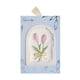 thumbnail image 2 of Toalla de Mano con Bordado de Tulipanes Florales | Mezcla de Algodón y Poliéster Suave y Absorbente | Extra Grande (29 X 29 Cm) | Colores Vibrantes y Duraderos | Paquete de Regalo En Rosa, Azul y Mor, 2 of 6