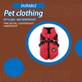 thumbnail image 3 of Methold Arnés de invierno para mascotas, chaqueta a prueba de viento, chaleco, ropa ligera de entrenamiento, poliéster, ropa lavable con gancho trasero Ropa para mascotas Rojo S Methold PT000587-20, 3 of 6