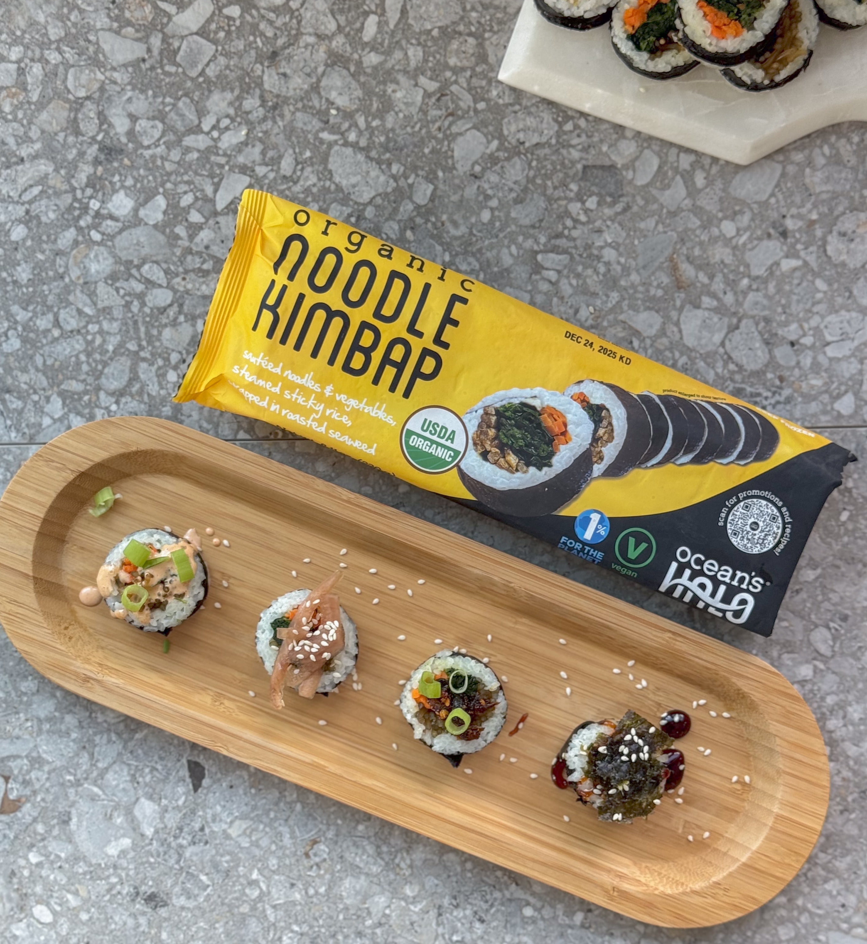 Ocean's Halo Organic Noodle Kimbap Roll, Frozen, 230g, 9 pieces, 230g total