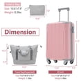 thumbnail image 2 of imerelez 20 Inch Carry On Luggage Set 3 Piece with Spinner Wheels, Lightweight Hardshell ABS Suitcase for Weedend Getaways, Business Travel, 2 of 8