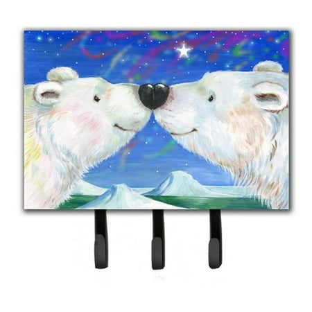 

Polar Bears Polar Kiss by Debbie Cook Leash or Key Holder