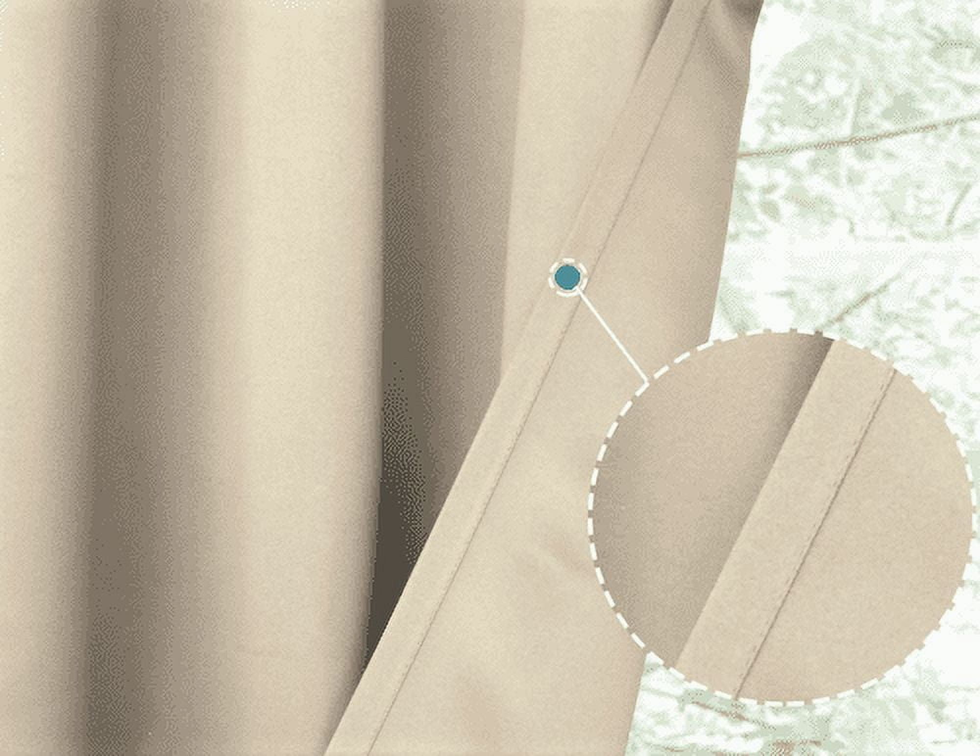 2 panels K68 taupe color 100 % blackout thermal light blocking drapes for sliding patio window curtain top grommets noise reducing 37" wide X 63" length each panel
