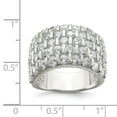 thumbnail image 2 of Sterling Silver CZ Wide Band Ring - Size 6, 2 of 2