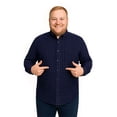 thumbnail image 1 of Big Kong Camisa manga larga cuadros azul marino ropa oversize caballero, 1 of 5
