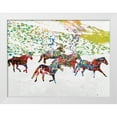 thumbnail image 2 of Stephen Chambers 18x15 White Modern Wood Framed Wall Art Titled - Peace Horse In The Snow, 2 of 6