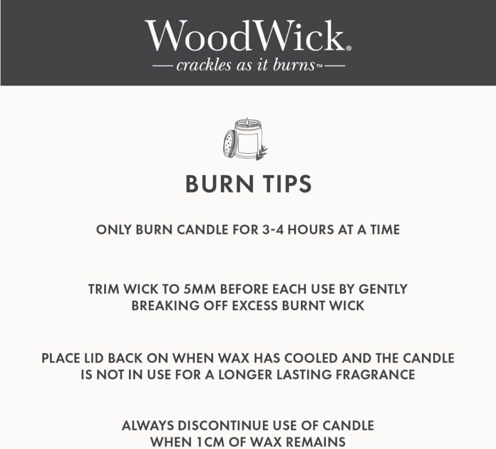 WoodWick Large Hourglass Scented Candle, Crackles as it Burns, Fireside, 21.5 oz