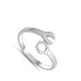 thumbnail image 4 of Wrench Cutout Wrap Thumb Ring .925 Sterling Silver Band Jewelry Female Male Unisex Size 9, 4 of 4